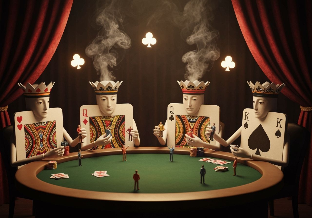 Card Kings Play Poker With Miniature Humans