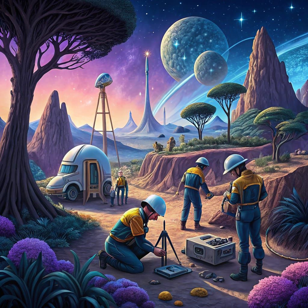 Starfleet Engineers Construct Futuristic Outpost on Distant....