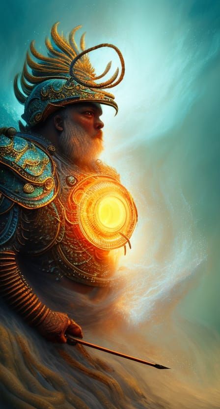 Volcano Fire God Portrait in Hyperdetailed Fantasy Art