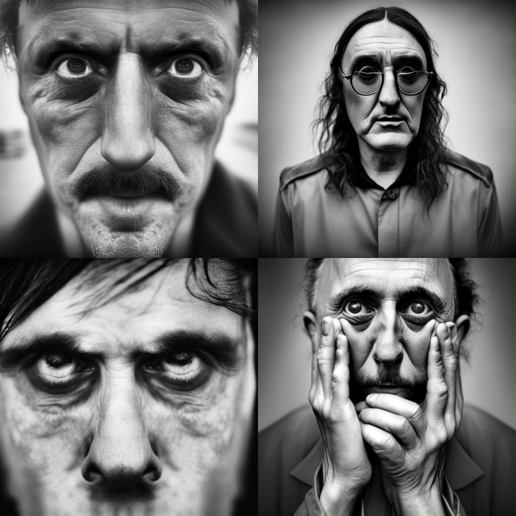 Weird Al Portrait in the Style of Lee Jeffries