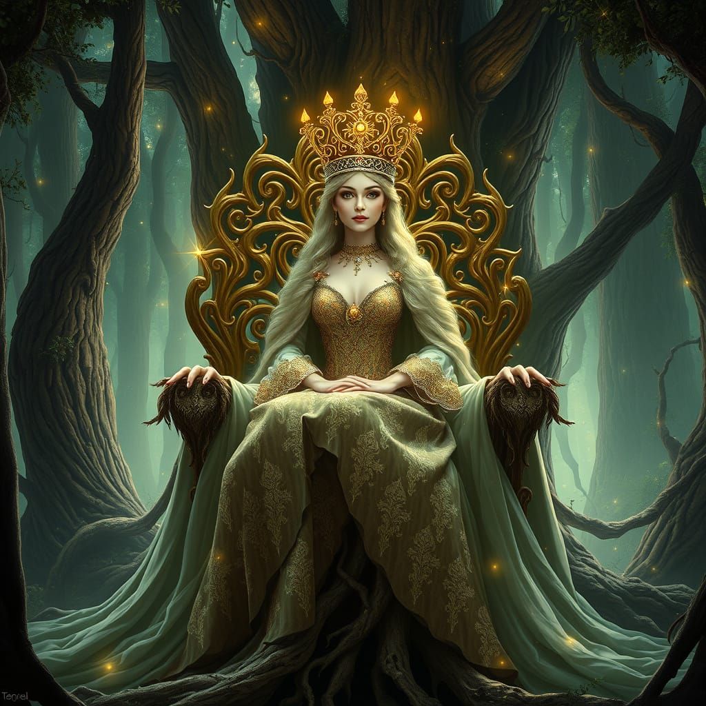Enchanted Forest Queen in Renaissance Style