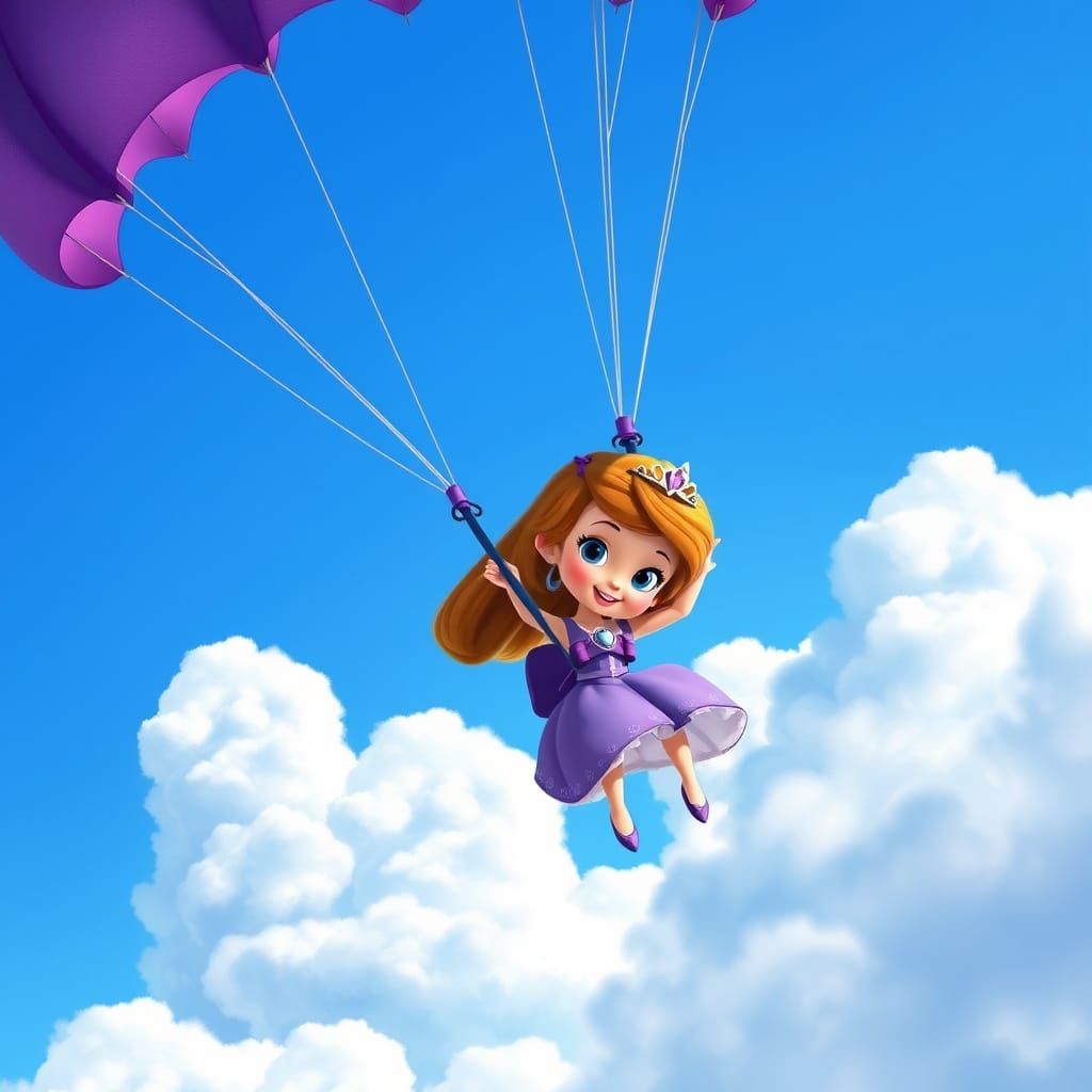 Princess Sofia Parachute Adventure in Disney Style
