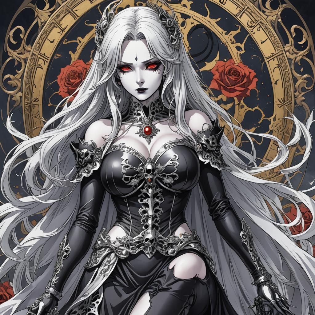 Anime Style Lady Death Illustration