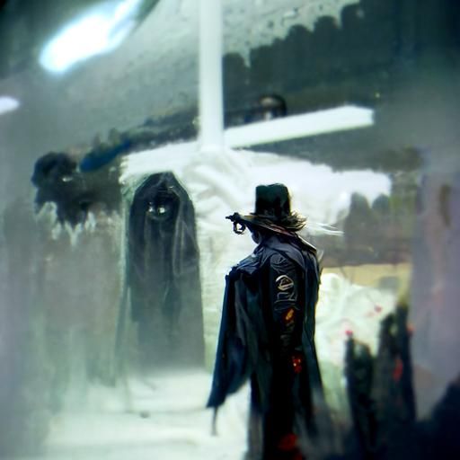 Sinister John Lennon Portrait in Digital Art Style