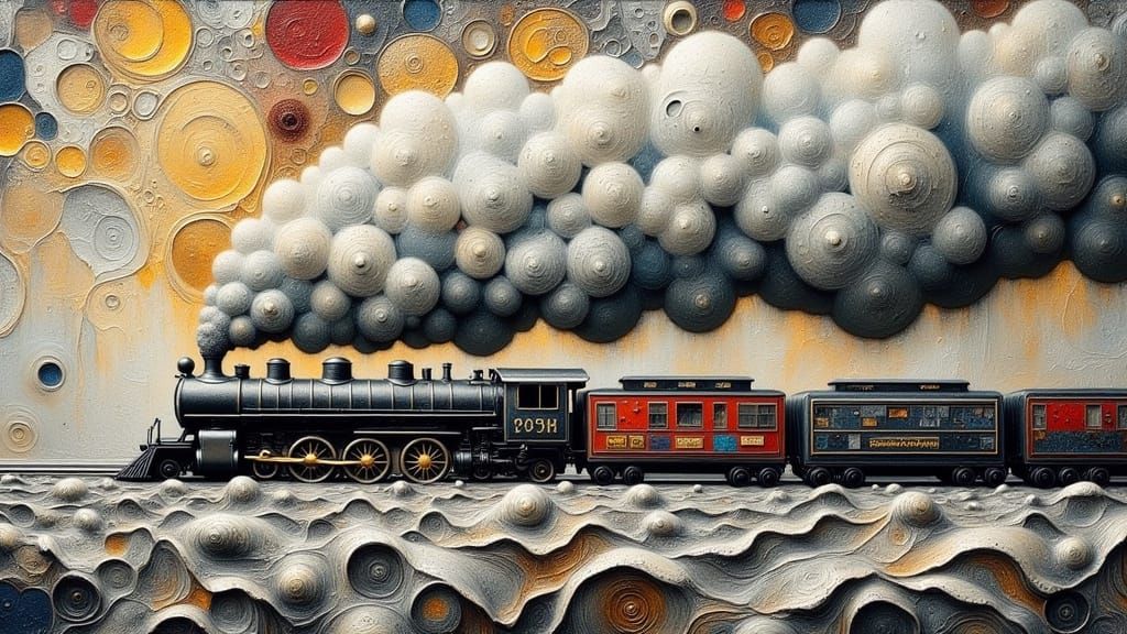 Steam Train Erupts in a Billowing Cloud of Steam