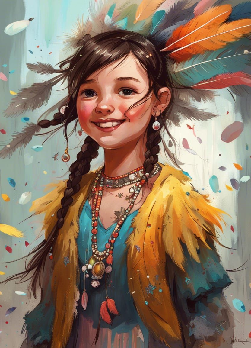 adorable happy cheerful brunette girl with pigtails wearing ...