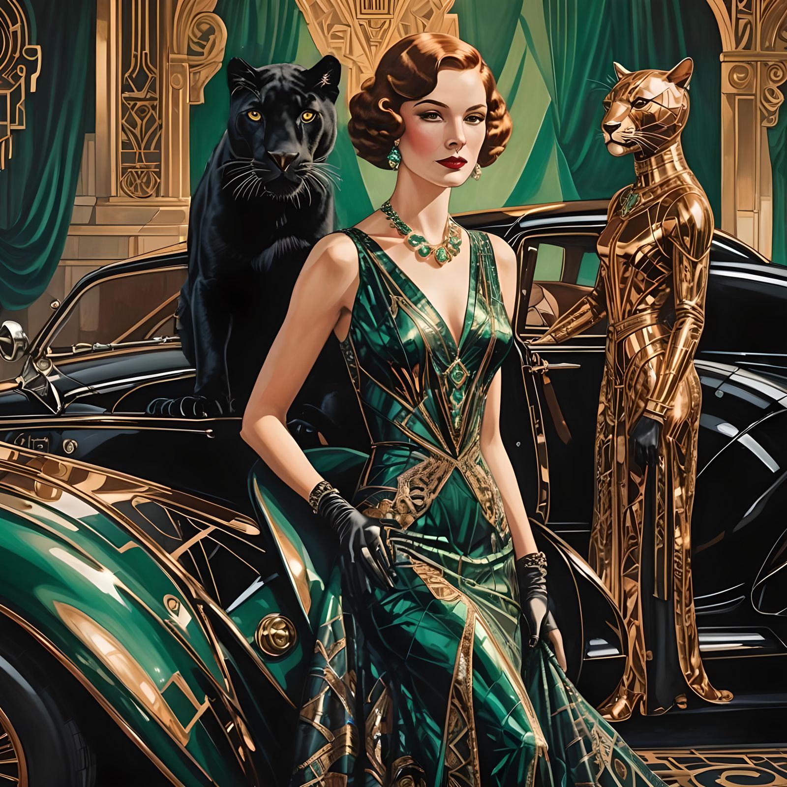 The lady in green. A Pantheresque mystery drama.