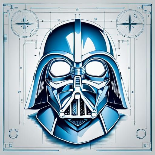 Darth Vader helmet blueprint