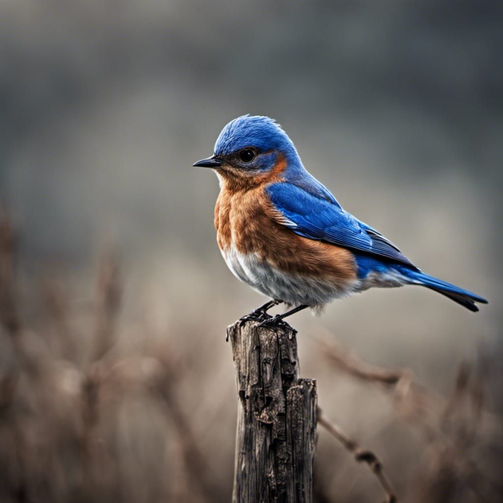 Hyperrealistic Bluebird Image in Cinematic Style