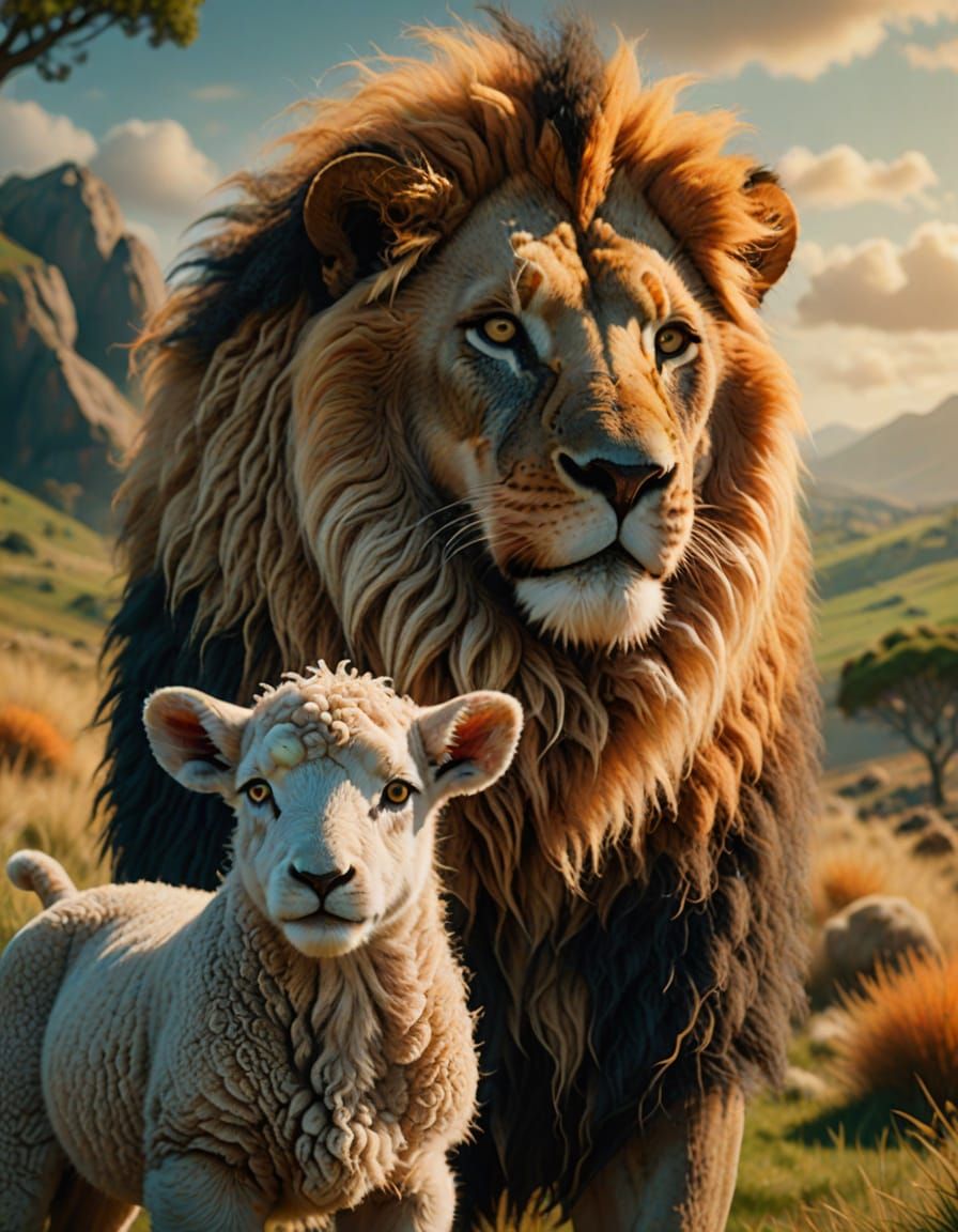 Lion and Lamb Fantasy Concept Art