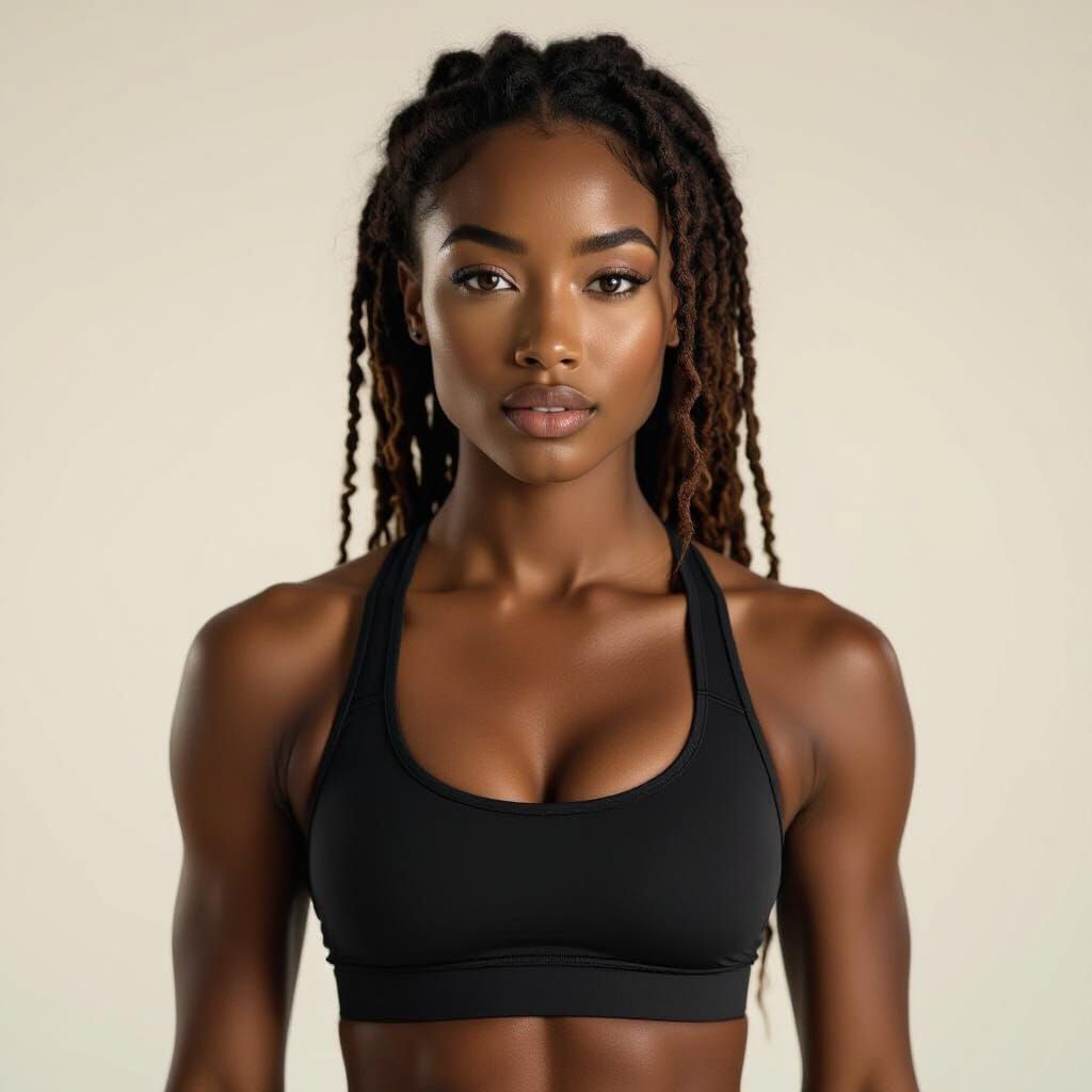 Cinematic Portrait of African American Woman with Dreadlocks