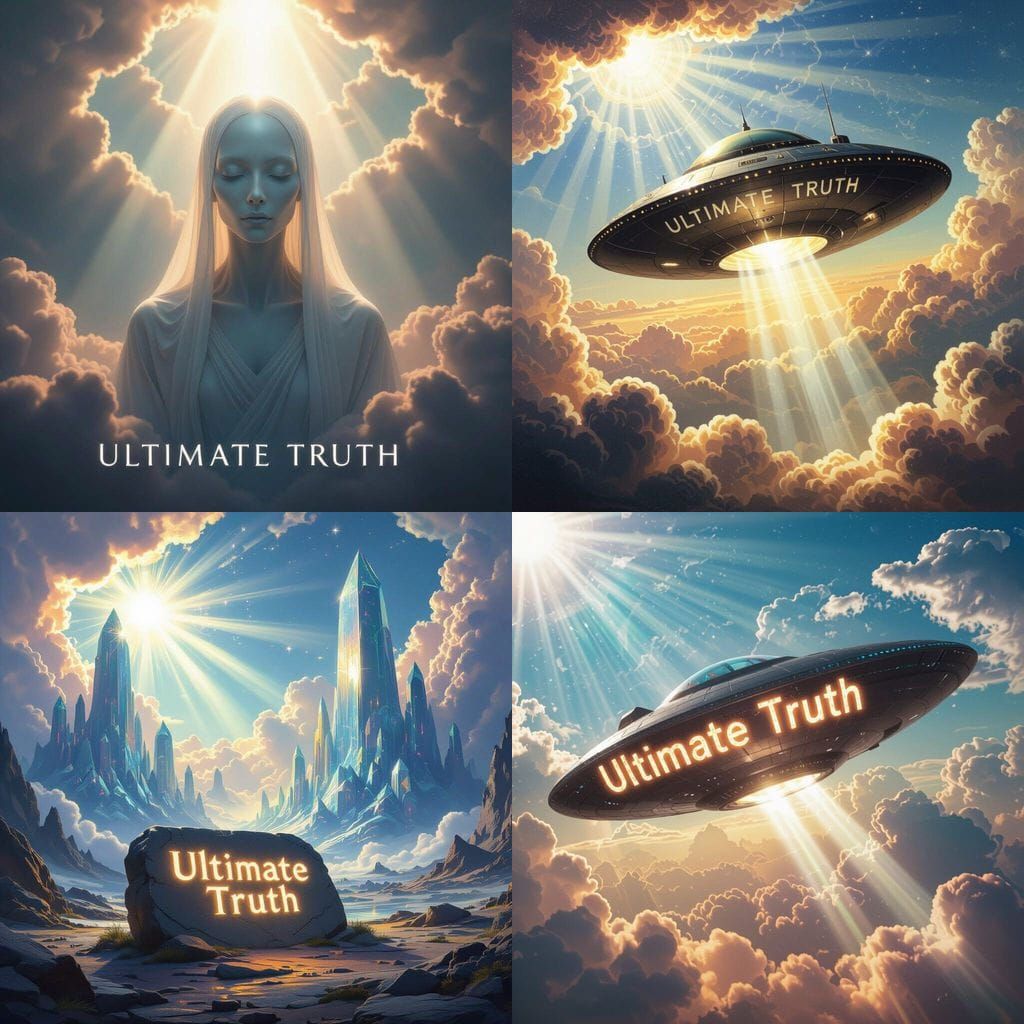 Aliens and Divine Light in Heavenly Clouds