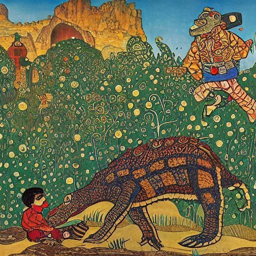 Cheburashka and Crocodile Pop-up Book Illustration