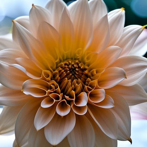 Hyperrealistic Dahlia Flowers in Shimmering Detail