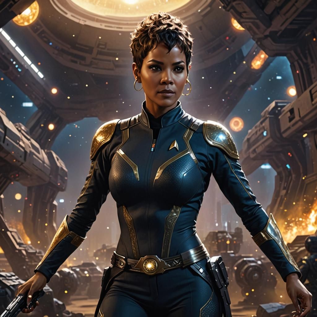 Trill Woman with Leopard Spots in Anime Style