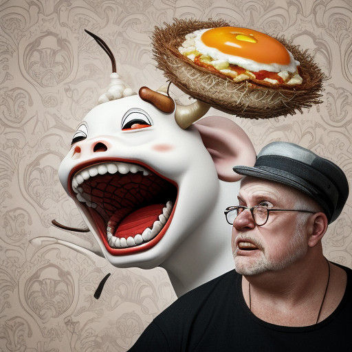 A Surrealistic Nightmare Scene in Neo-Expressionist Style