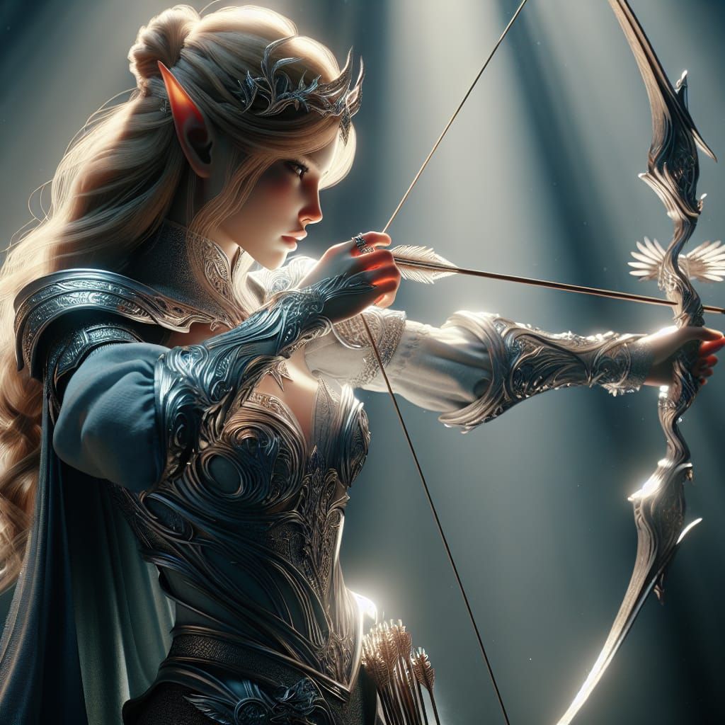 Elven Princess Ready for Battle in 4K