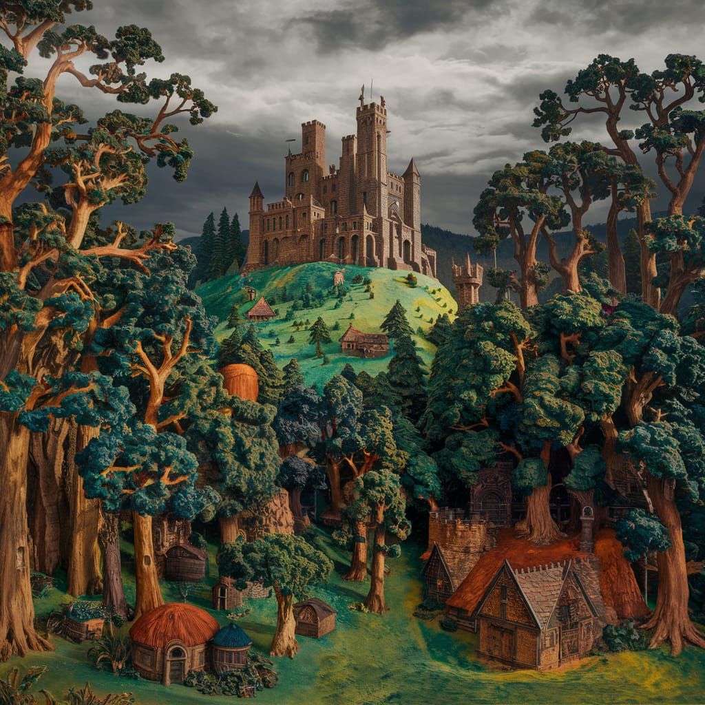 Fantasy Castle Landscape Matte Painting