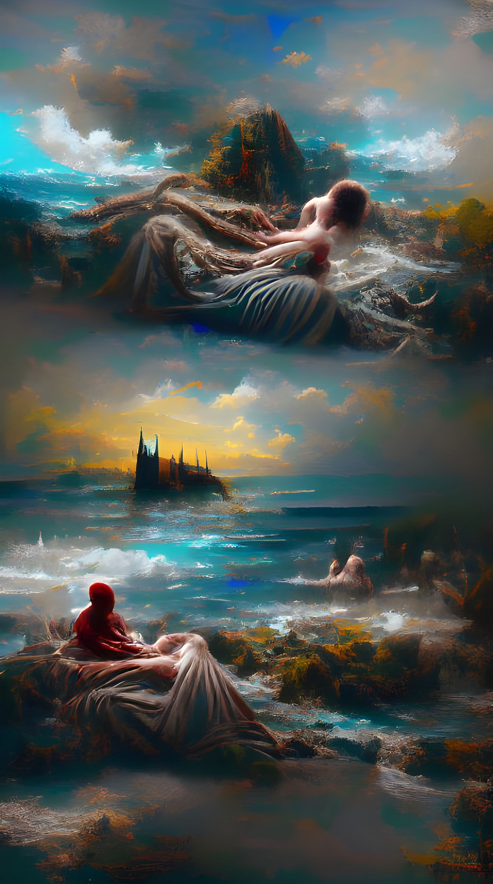 Renaissance Inspired Morning Thoughts Digital Illustration