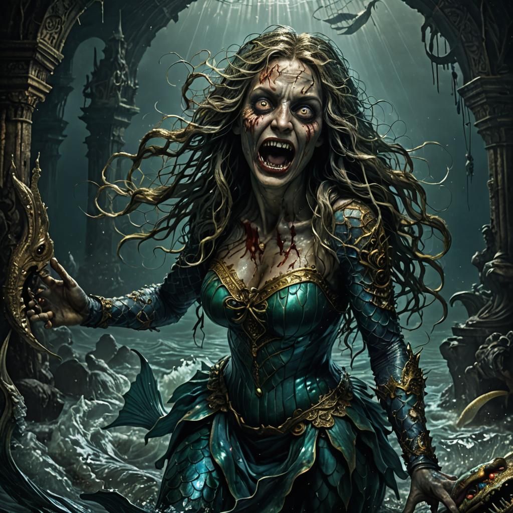 Demented Mermaid Horror in Sinister Style