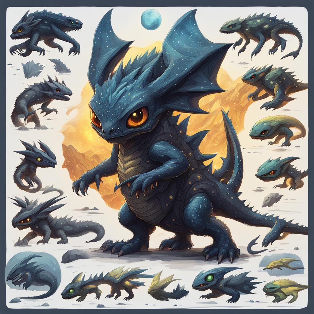 Alien Exoplanet Night Scene: Speculative Biology Concept Art