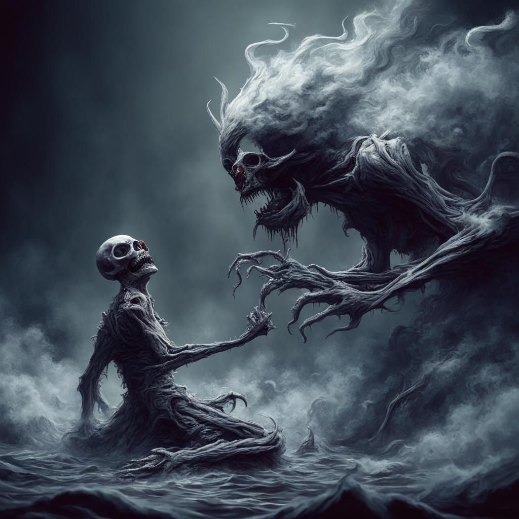 Frightening Hyperdetailed Horrorcore Image