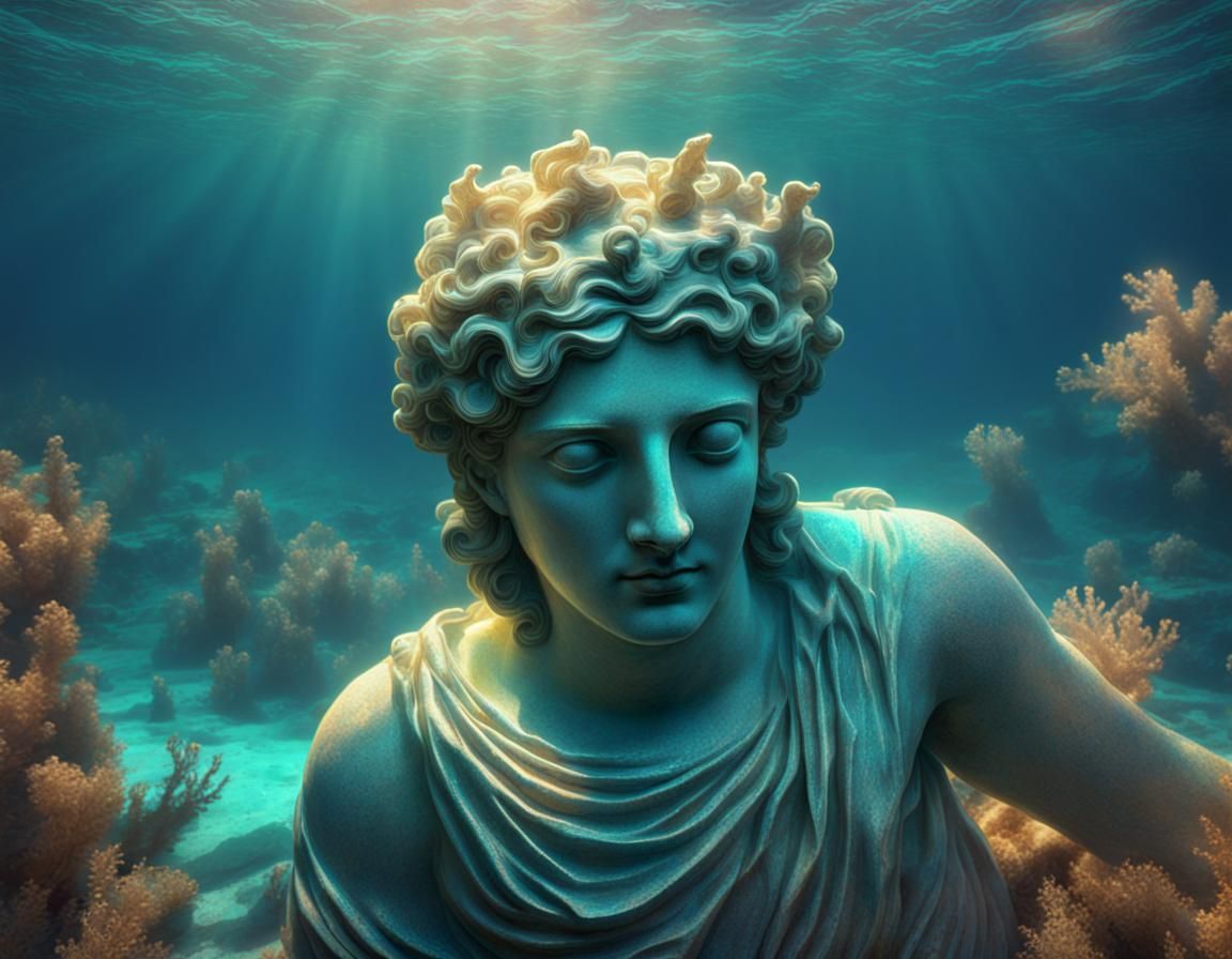 Underwater Greek Statue in Astral Style