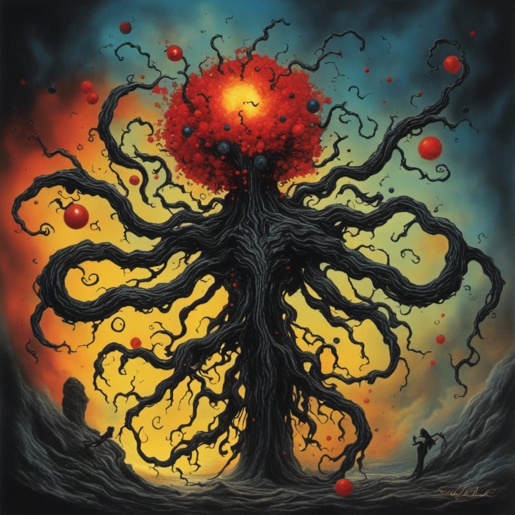 Surreal Twisted World in Graphic Style