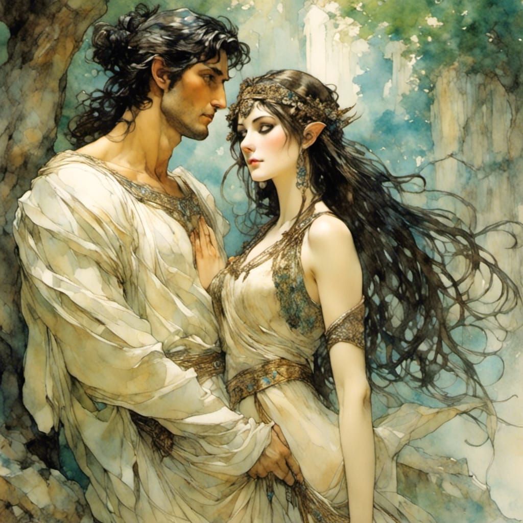 Goddess Gazing at an Elf-Eared God