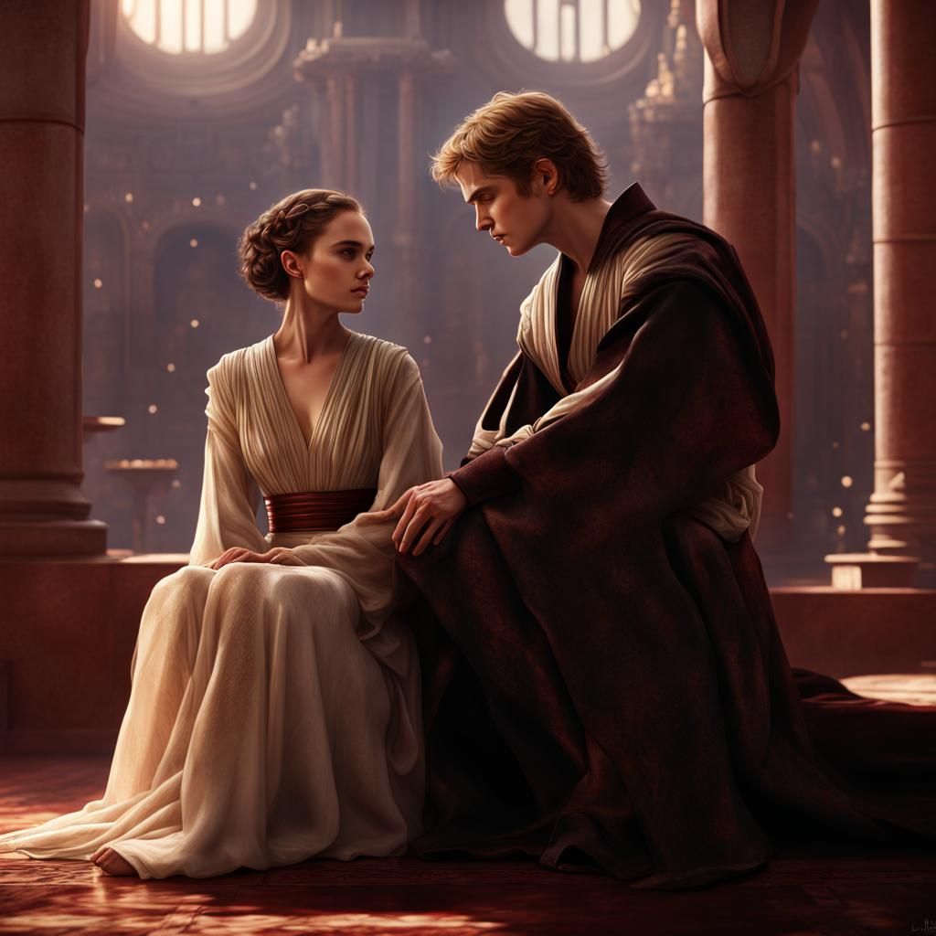 Anakin and Padme: Romantic Fantasy Concept Art