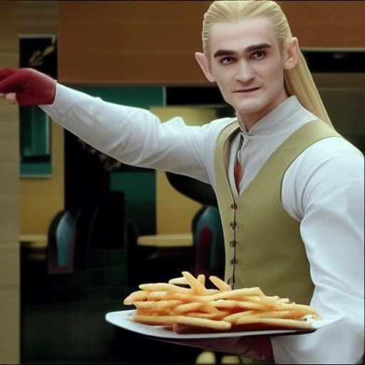 Legolas as McDonald's Waiter