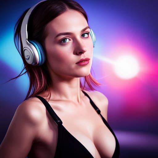 Hyperrealistic Streamer Girl with RGB Lighting