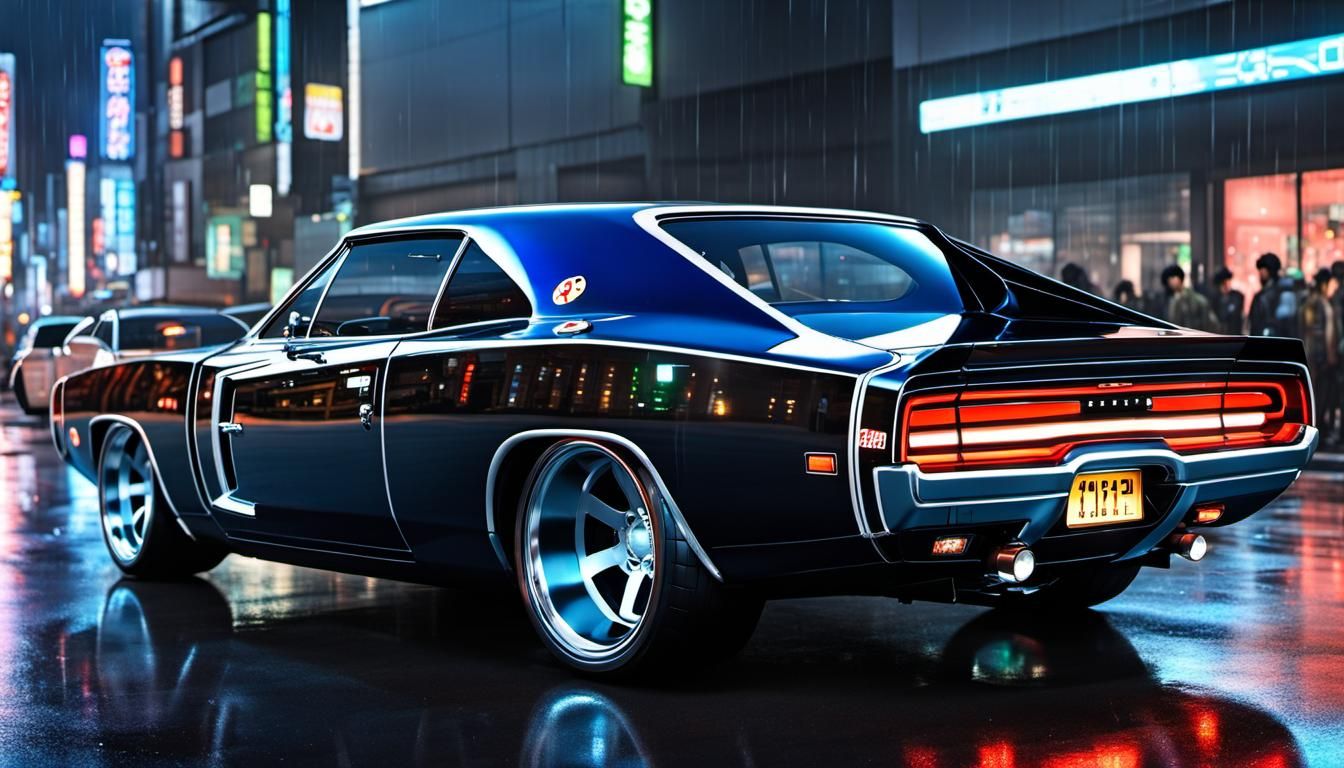 8-Bit Anime Charger on Tokyo Street