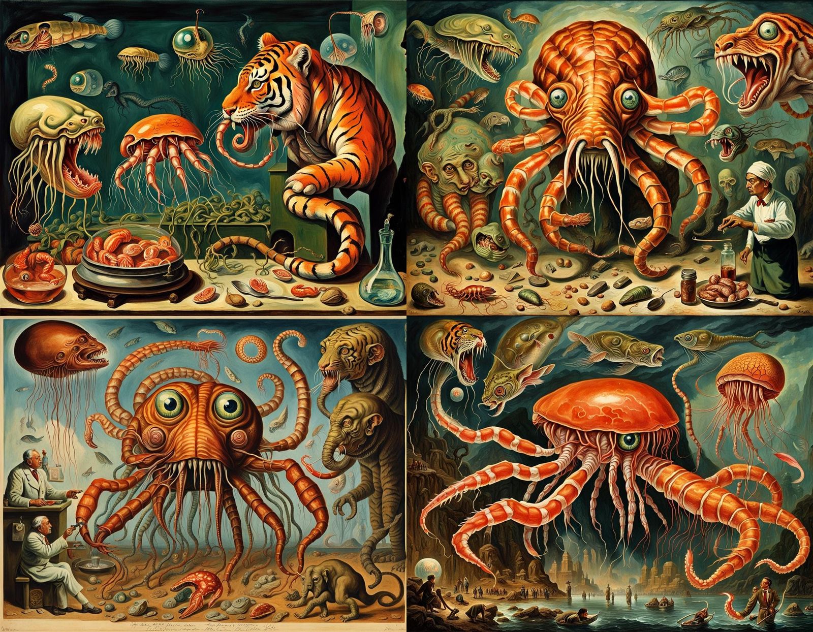 Surreal Laboratory of Deformed Creatures in Expressionist St...