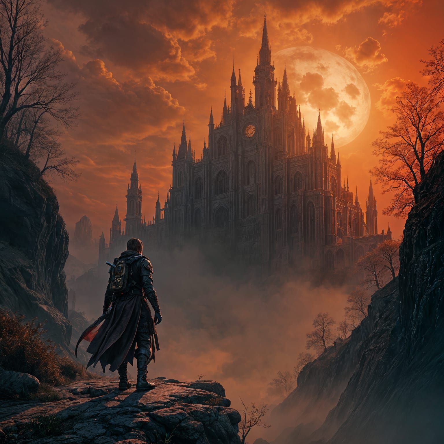 Detailed Matte Painting of Leon Kennedy