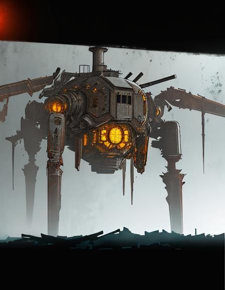 Metallic Band Logo in Eerie, Industrial Mist