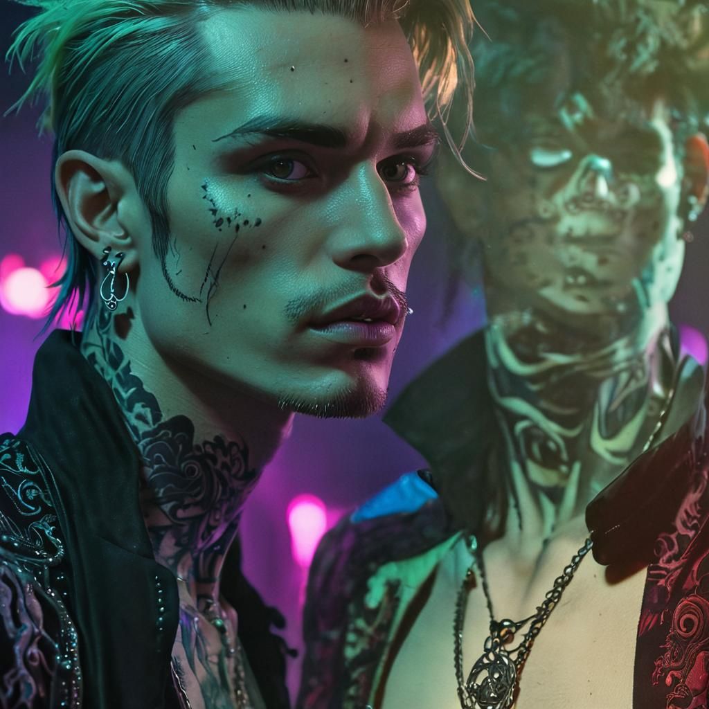 Rococo Punk Rebel Unveiled in Smoky Liminal Space