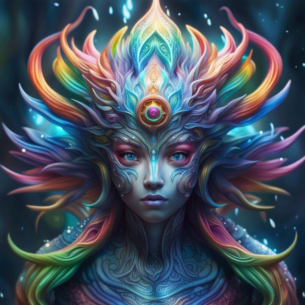 Intricate Water Spirit Fantasy Art in 4K