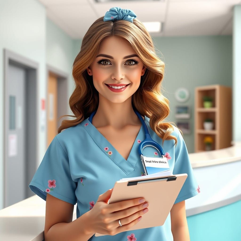 Warm and Professional Nurse at Work