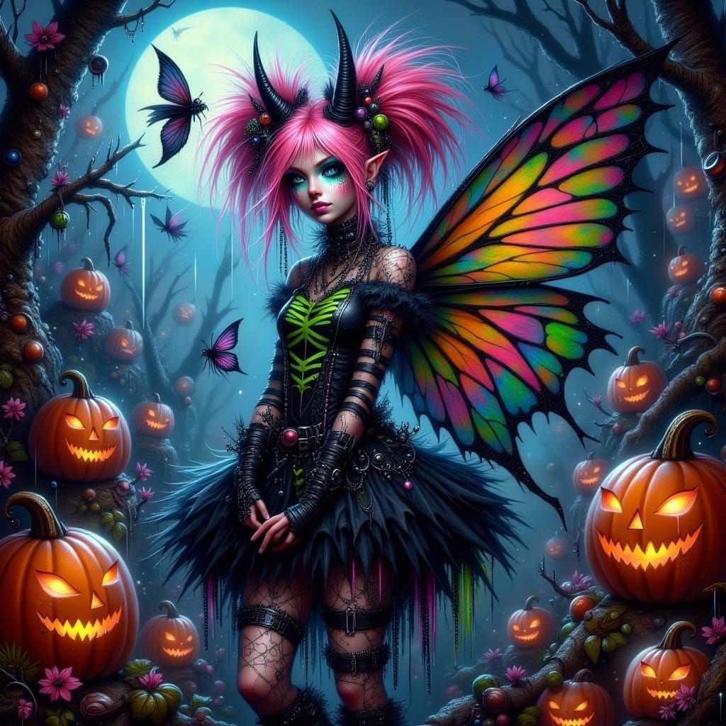 Halloween Fairy Punk in Neon Colors