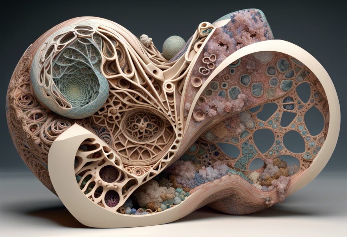 Abstract Sawfish Structure with Quantum Zentangle Elements