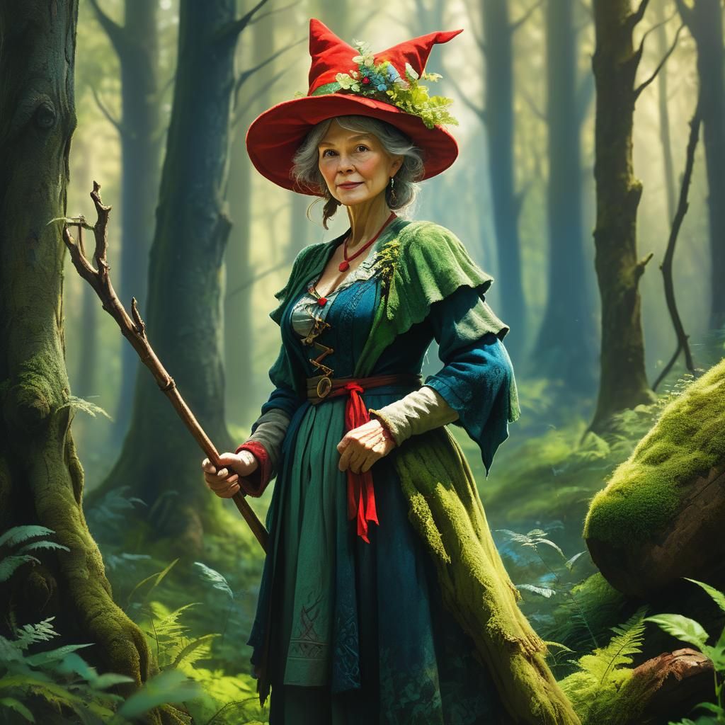 Forest Guardian in Magical Realism Style