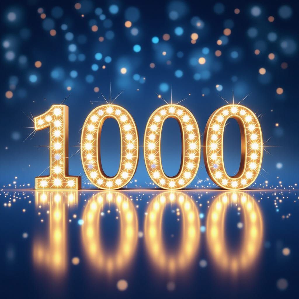 Magical and Special Number 1000 Celebration
