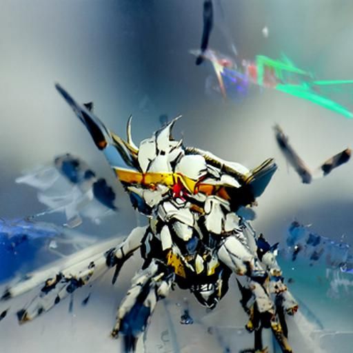 Gundam Barbatos in Anime Style Battle