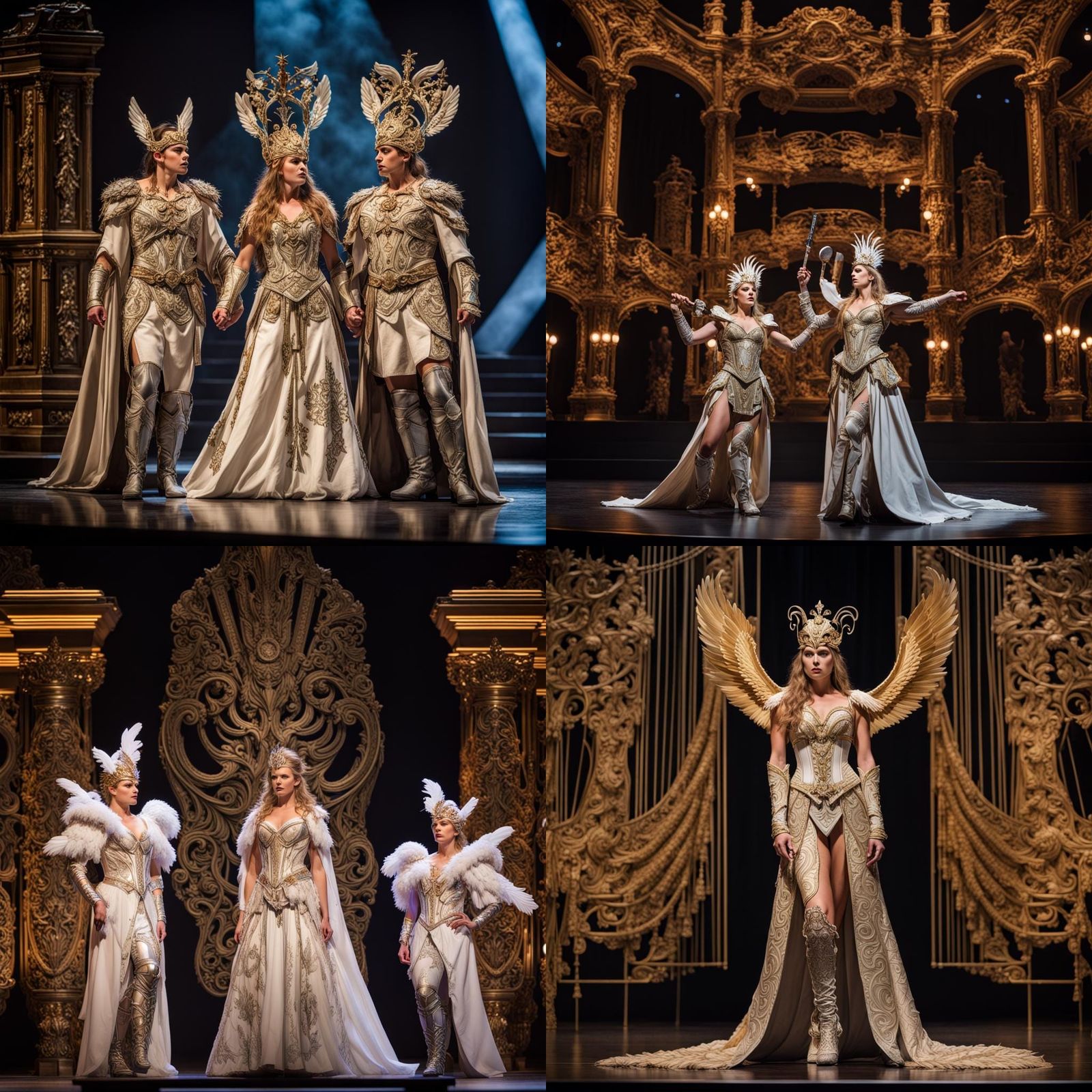 Ornate Valkyrie Duet on Stage in 8K