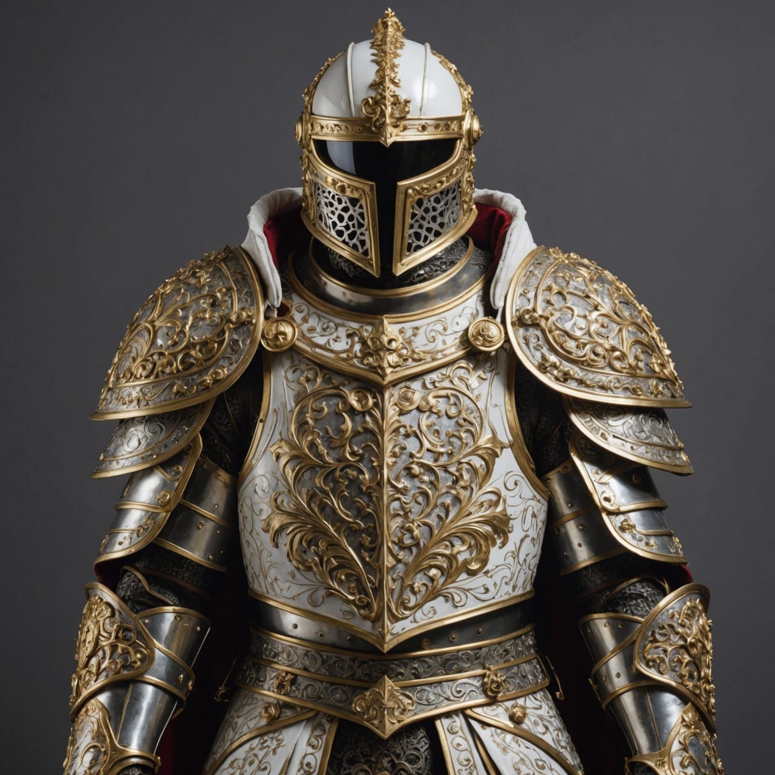 Ornate Medieval Knight Armor in Dark Fantasy Style