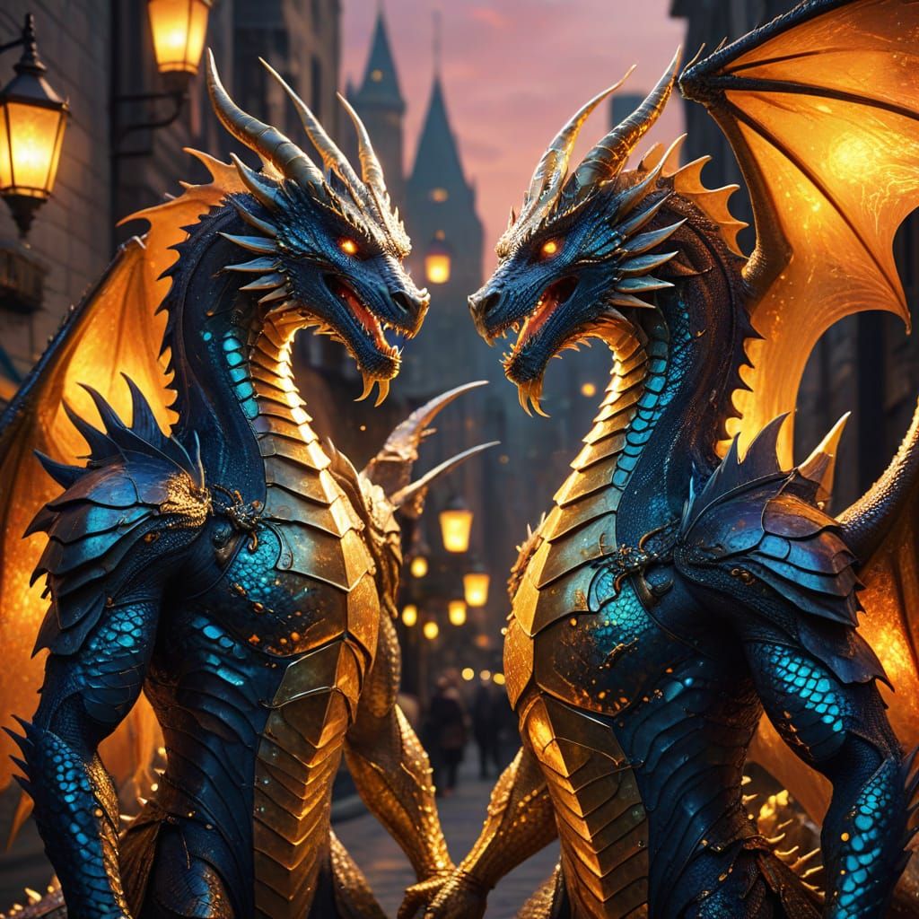 Twin dragons playing with Polymorph Self