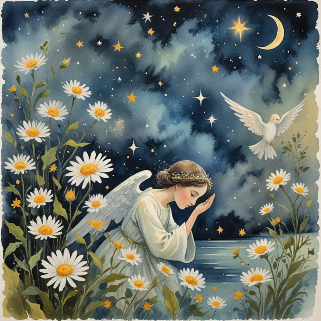 Ethereal Angel in Celestial Splendor