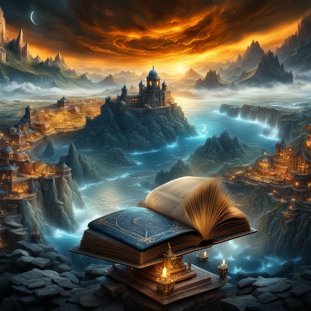 Open Book 3D Render: Wisdom and Stories