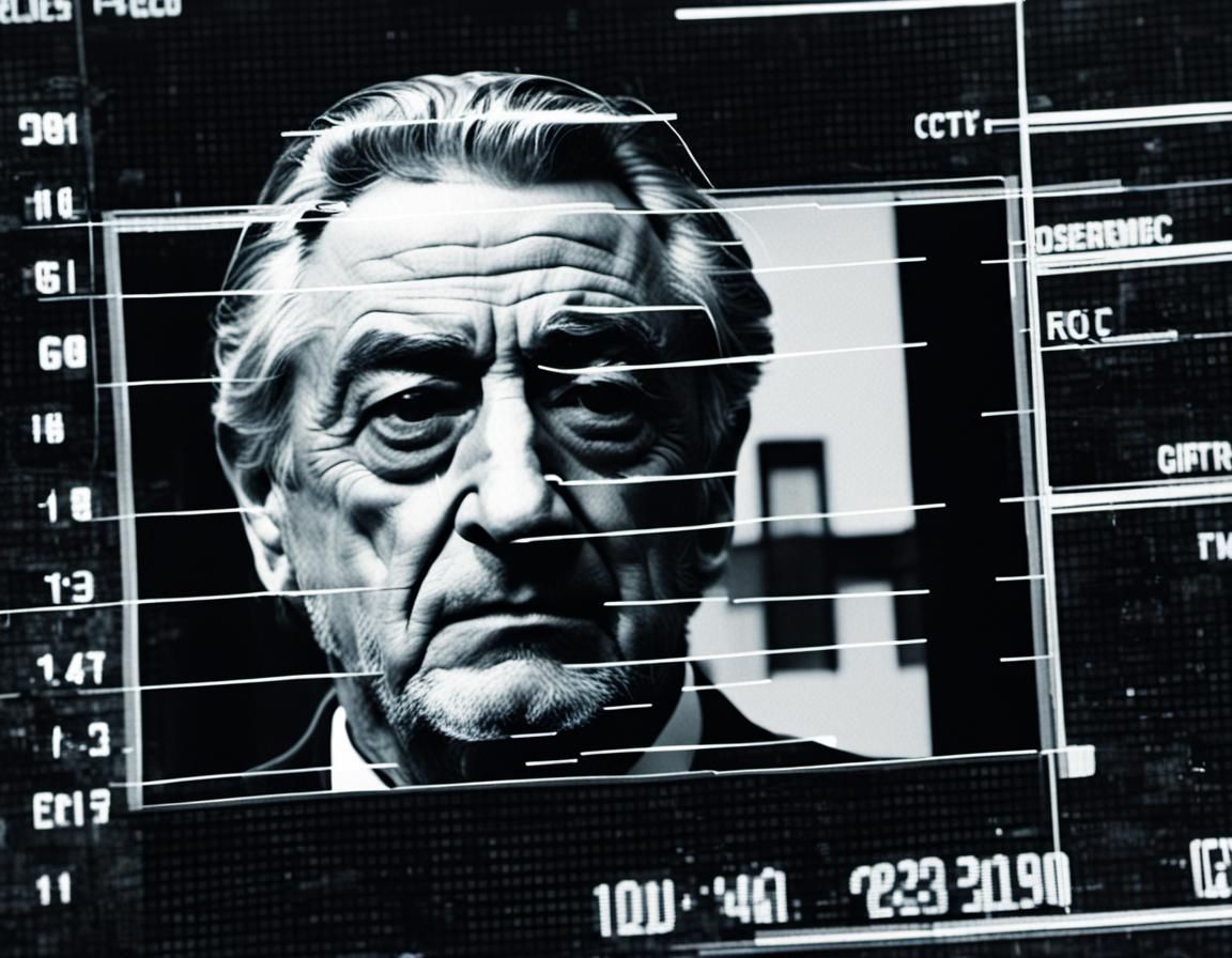 Glitch Art CCTV Image of Robert De Niro